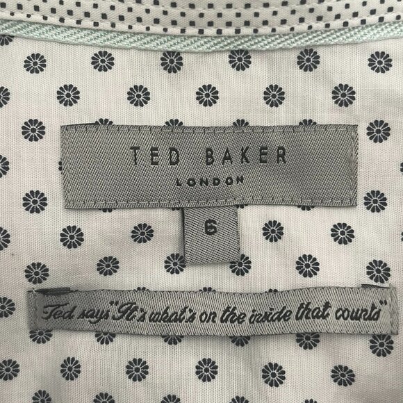 Ted Baker London Men's Stefan Tiger Mash Up Slim Fit Short Sleeve Shirt 6/XXL - Picture 6 of 10